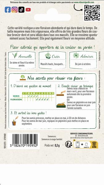 Fleurs - Rudbeckia Cappuccino - Graines d'Exception - MEDIA_PACKAGING_VERSO
